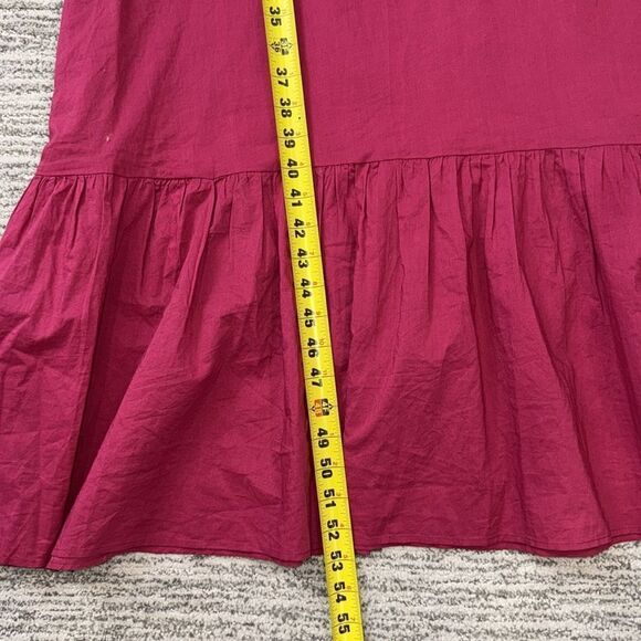 NWT Farm Rio x Anthropologie Ruffle Midi Dress Raspberry XL - Picture 11 of 15